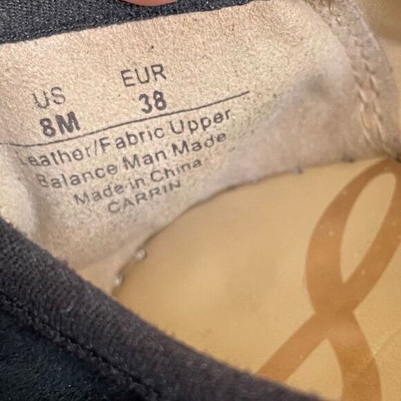 SAM EDELMAN Carrin Black Suede Platform Espadrilles Slip On Sandals 8 - Picture 9 of 11